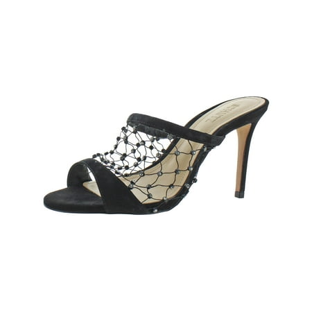 Schutz Womens Moriah Leather Crystals Mules