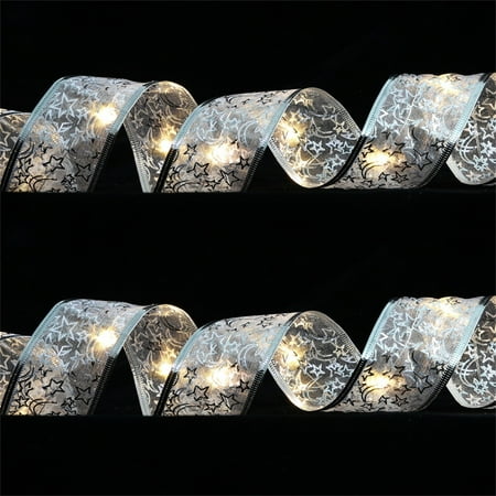 ERTUTUYI Christmas Ribbon Fairy Lights Christmas LED Lights Double Ribbon String Lights Christmas Tree Decoration Glowing Ribbon Pendant
ERTUTUYI Christmas Ribbon Fairy Lights Christmas LED Lights Double Ribbon String Lights Christmas Tree Decoration Glowing Ribbon Pendant