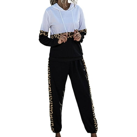Ziloco Ladies Round Neck Long-sleeved Sweater Trousers Eopard Stripe Print Casual Suit pajama pants Black L
Ziloco Ladies Round Neck Long-sleeved Sweater Trousers Eopard Stripe Print Casual Suit pajama pants Black L