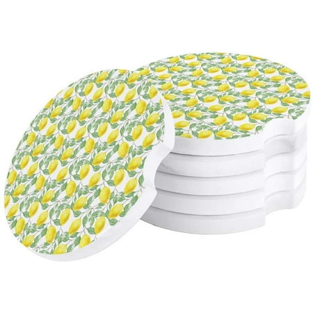 ZHANZZK Yellow Lemons Green Leaves on White Set of 4 Car Coaster for Drinks Absorbent Ceramic Stone Coasters Cup Mat with Cork Base for Home Kitchen Room Coffee Table Bar Decor
ZHANZZK Yellow Lemons Green Leaves on White Set of 4 Car Coaster for Drinks Absorbent Ceramic Stone Coasters Cup Mat with Cork Base for Home Kitchen Room Coffee Table Bar Decor