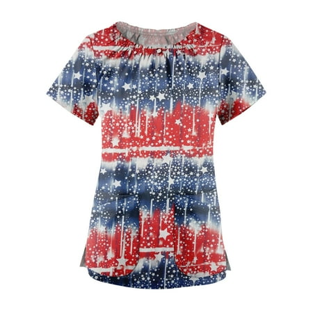 Yubatuo Women Plus Size Scrubs Top with Pockets V-Neck Short Sleeve Dandelion Print Work Blouse for Women Red S
Yubatuo Women Plus Size Scrubs Top with Pockets V-Neck Short Sleeve Dandelion Print Work Blouse for Women Red S
