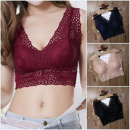 Clearance Sale Fashion Ladies Cute Lace Deep V-Neck Solid Color Flowers Hollow Lace Hem Vest Detachable Chest Pad Camis Tops Women
Clearance Sale Fashion Ladies Cute Lace Deep V-Neck Solid Color Flowers Hollow Lace Hem Vest Detachable Chest Pad Camis Tops Women