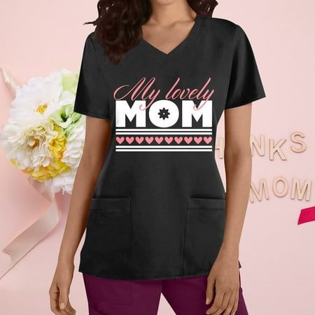 Funicet Black and Friday Deals Womens Scrubs Tops Plus Size Short-Sleeve Nursing Uniform Crew Neck Working Uniform w/Pockets Mother S Day Shirts
Funicet Black and Friday Deals Womens Scrubs Tops Plus Size Short-Sleeve Nursing Uniform Crew Neck Working Uniform w/Pockets Mother S Day Shirts