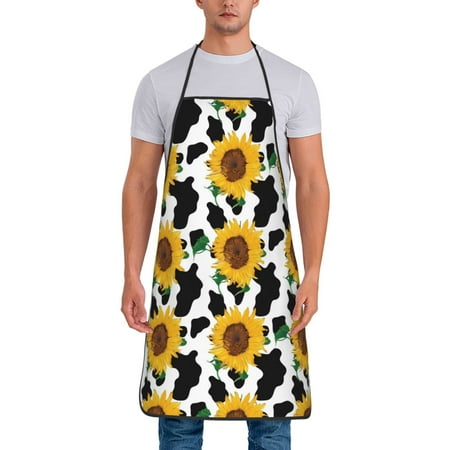 Chef Aprons for Men and Women - Cute Cow Print Sunflower B Oil-Resistant Bib Aprons for Cooking Waterproof BBQ Grilling Kitchen Aprons Gifts for Women and Men
Chef Aprons for Men and Women - Cute Cow Print Sunflower B Oil-Resistant Bib Aprons for Cooking Waterproof BBQ Grilling Kitchen Aprons Gifts for Women and Men