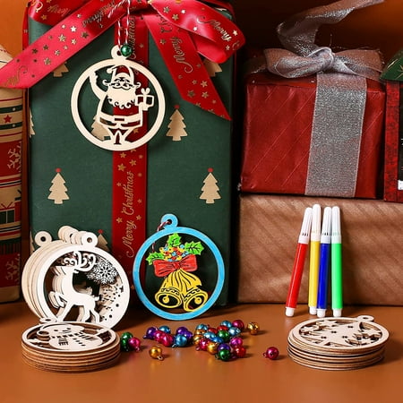 AYYUFE Xmas Tree Ornament 1 Set DIY Pendant Fine Workmanship Bell Rope Watercolor Pen Stylish Increase Atmosphere Adorable Unfinished Christmas Tree Ornaments for Child
AYYUFE Xmas Tree Ornament 1 Set DIY Pendant Fine Workmanship Bell Rope Watercolor Pen Stylish Increase Atmosphere Adorable Unfinished Christmas Tree Ornaments for Child