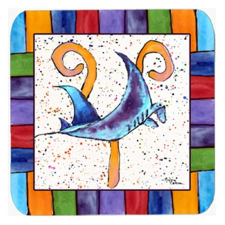 Stingray Foam Coasters - Set 4 3.5 x 3.5 In.