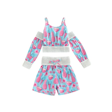 aturustex Toddler Girls Casual 2Pcs Pants Suit Blue Printing Off-the-shoulder Pullover and Hollow Out High Waist Shorts
aturustex Toddler Girls Casual 2Pcs Pants Suit Blue Printing Off-the-shoulder Pullover and Hollow Out High Waist Shorts