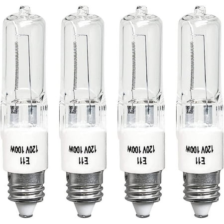JDE11 T4 Halogen Bulb 120V 100W Dimmable Warm White 1600lm 2800K Clear for Chandeliers Ceiling Fan Table Lamps Cabinet Lighting (4 100W 120V)
JDE11 T4 Halogen Bulb 120V 100W Dimmable Warm White 1600lm 2800K Clear for Chandeliers Ceiling Fan Table Lamps Cabinet Lighting (4 100W 120V)