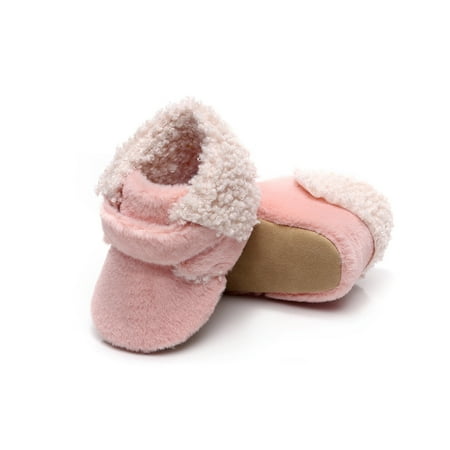TALKVE Baby Boys Girls Soft Plush Snow Boots Warm Cotton First Walkers Shoes