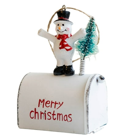 Viugreum Christmas Mailbox Pendant Unique Interesting Ornament for Decor