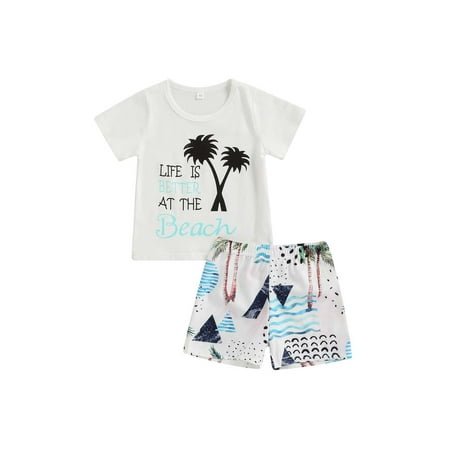 Sunisery Toddler Baby Boys 2Pcs Summer Clothes Sets Short Sleeve Tree Letter Tank Tops+Variegated Patterns Shorts White 12-18 Months
Sunisery Toddler Baby Boys 2Pcs Summer Clothes Sets Short Sleeve Tree Letter Tank Tops+Variegated Patterns Shorts White 12-18 Months