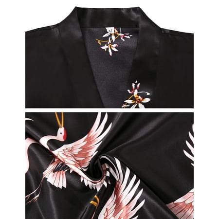 Irevial Jingtong Lady Satin Printed Crane Flower Short Robe Pajamas Nightgown
Irevial Jingtong Lady Satin Printed Crane Flower Short Robe Pajamas Nightgown