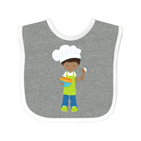 Inktastic African American Boy Baking Baker Bakery Apron Gift Baby Boy Bib