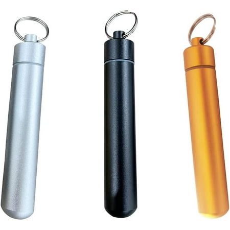 ACECAR Portable toothpick holder Stainless Steelaluminum Waterproof toothpick case travel Pocket3 Pieces with Keychain forOutdoor Picnic and Camping
ACECAR Portable toothpick holder Stainless Steelaluminum Waterproof toothpick case travel Pocket3 Pieces with Keychain forOutdoor Picnic and Camping
