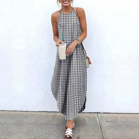 amlbb Summer Dresses for Women Beach Casual Fashion O-Neck Sleeveless Summer Plaid Printing Sexy Dress Boho Floral Print Dress on Clearance
amlbb Summer Dresses for Women Beach Casual Fashion O-Neck Sleeveless Summer Plaid Printing Sexy Dress Boho Floral Print Dress on Clearance
