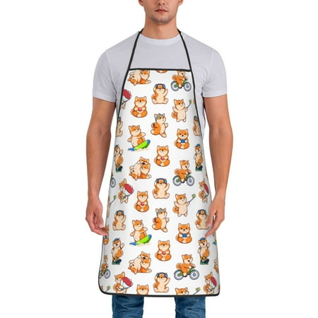 Naloa 1Pack Adjustable Bib Apron Waterdrop Resistant Cooking Kitchen Aprons for Women Men Chef Kawaii Shiba Dog Print
Naloa 1Pack Adjustable Bib Apron Waterdrop Resistant Cooking Kitchen Aprons for Women Men Chef Kawaii Shiba Dog Print