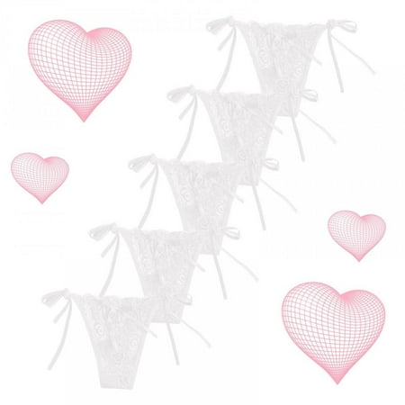 Patlollav Women Briefs Five Pairs Of Lace Panties for Ladies