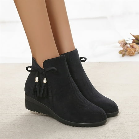Gubotare Womens Boots Women s Tie Knot Chelsea Pump Ankle Boots Closed Toe Stacked Heel Booties Shoes Black 8
Gubotare Womens Boots Women s Tie Knot Chelsea Pump Ankle Boots Closed Toe Stacked Heel Booties Shoes Black 8
