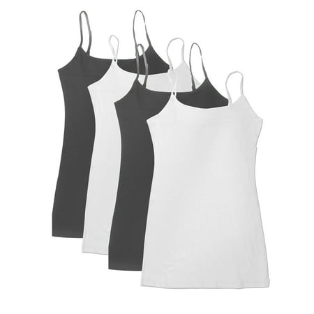 Essential Basic Women Value Pack Deal Cami Tanks Adjustable Spagetti Strap Many Colors - Small to 3XL