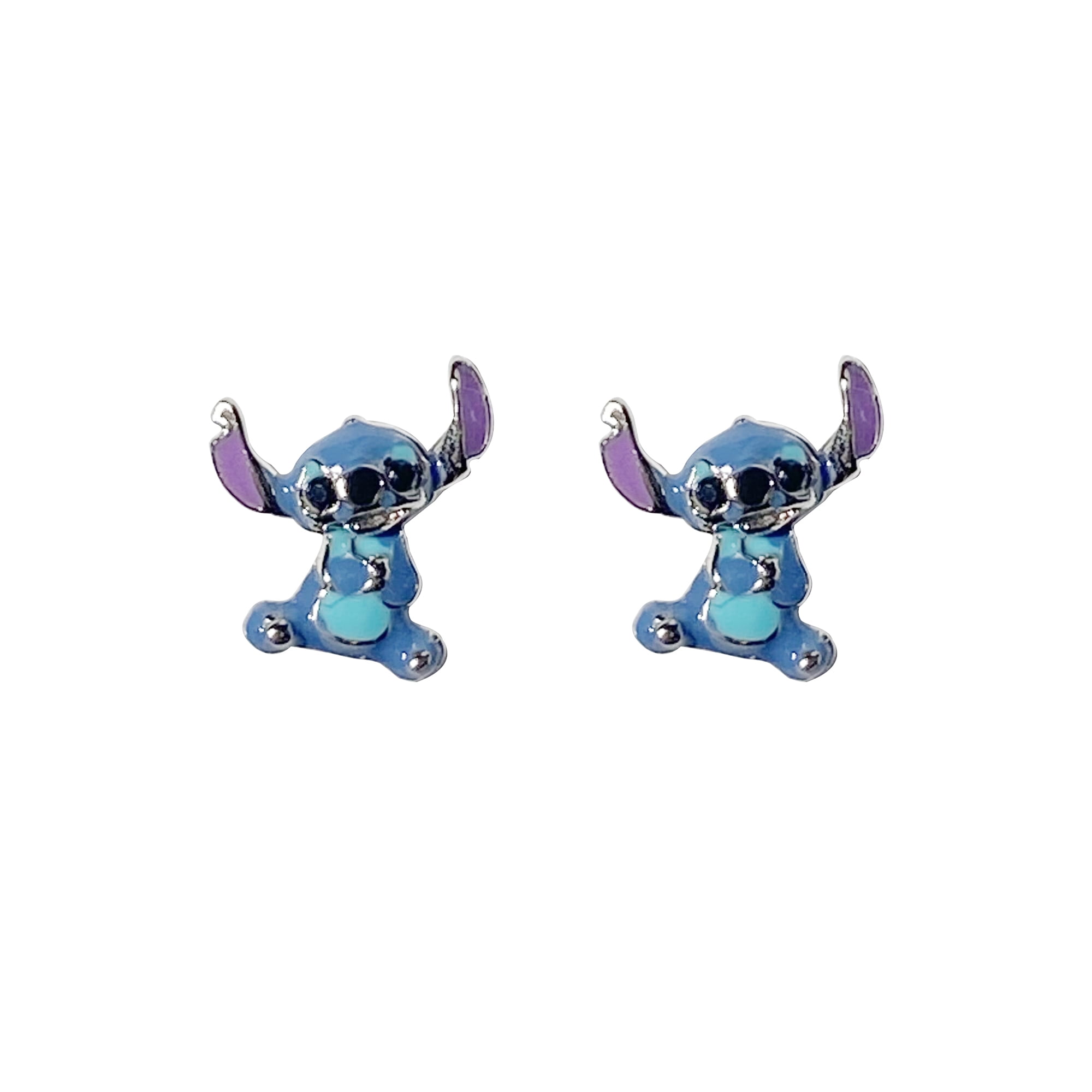 Disney Lilo And Stitch Girls S Sterling Silver Stitch Stud Earrings