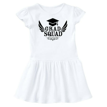 Inktastic Grad Squad with Graduation Cap and Wings Gift Baby Girl Dress