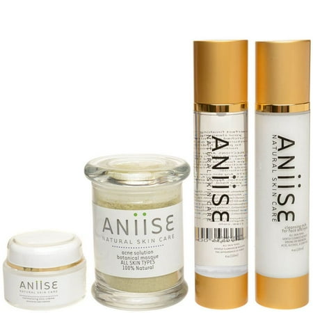 Aniise Acne Set (Acne Botanical Masque, Normailizing Zinc Creme, Cleansing Milk, Refreshing toner)