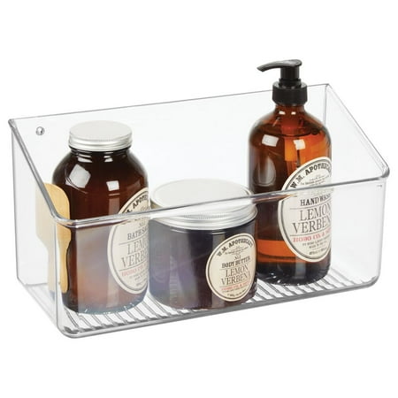 mDesign Plastic Wall Mount Organizer - 12 Wide Hanging Caddy for Home Storage - Angled Mountable Container Bin for Dorm Bathroom and Office - Phone Holder Basket - Ligne Collection - Clear
mDesign Plastic Wall Mount Organizer - 12 Wide Hanging Caddy for Home Storage - Angled Mountable Container Bin for Dorm Bathroom and Office - Phone Holder Basket - Ligne Collection - Clear