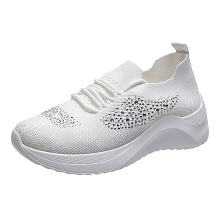 Flat Heel Textile Flying Weaving Women s Shoes For Daily Sports And Leisure Women s Shoes Sneakers
