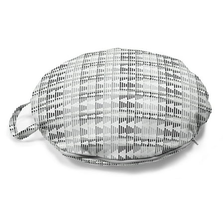Abstract Round Floor Cushion with Handle Horizontally Arranged Illustration of Greyscale Stripes and Triangles Pillow for Living Room & Dorms 18 Round Dark Grey White Dimgray by Ambesonne
Abstract Round Floor Cushion with Handle Horizontally Arranged Illustration of Greyscale Stripes and Triangles Pillow for Living Room & Dorms 18 Round Dark Grey White Dimgray by Ambesonne