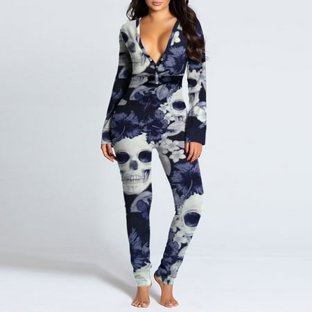 S LUKKC LUKKC Women s Sexy Jumpsuit Pajamas Plus Size Long Sleeve Onesies V-Neck Button-down Bodysuit Sleepwear Printed Functional Back Flap Adults Underwear Rompers Outfits
S LUKKC LUKKC Women s Sexy Jumpsuit Pajamas Plus Size Long Sleeve Onesies V-Neck Button-down Bodysuit Sleepwear Printed Functional Back Flap Adults Underwear Rompers Outfits