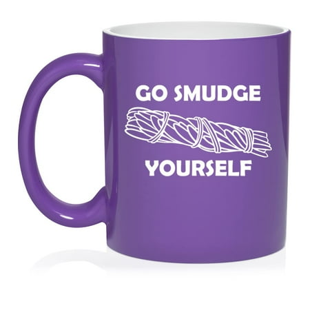 Go Smudge Yourself Sage Funny Ceramic Coffee Mug Tea Cup Gift for Her Him Sister Brother Women Men Husband Wife Friend Coworker Boss Birthday Housewarming Cleansing (11oz Purple)
Go Smudge Yourself Sage Funny Ceramic Coffee Mug Tea Cup Gift for Her Him Sister Brother Women Men Husband Wife Friend Coworker Boss Birthday Housewarming Cleansing (11oz Purple)