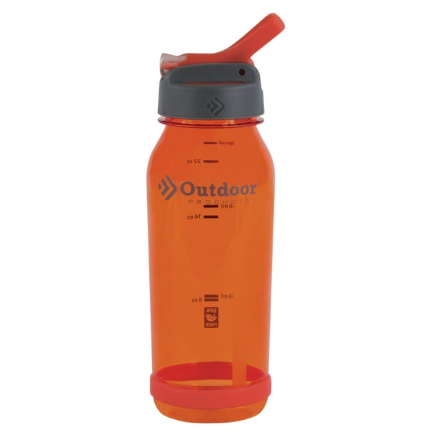 Outdoor Products 0.75-Liter Tritan Flip Top Water Bottle, Tangerine