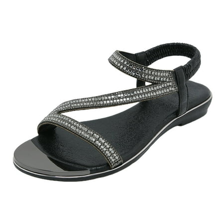 GHSOHS Womens Sandals Plus Size Shoes for Women Flip Flops Slippers Heeled Sandals Women Summer Elastic BRhinestone Casual Open Toe Flat Soft Bottom Breathable Shoes Sandals Work Shoes 39
GHSOHS Womens Sandals Plus Size Shoes for Women Flip Flops Slippers Heeled Sandals Women Summer Elastic BRhinestone Casual Open Toe Flat Soft Bottom Breathable Shoes Sandals Work Shoes 39