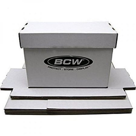 (5) BCW Brand SHORT Comic Storage Box - Holds 150 - 175 Comic Books - CXBCSHORT
