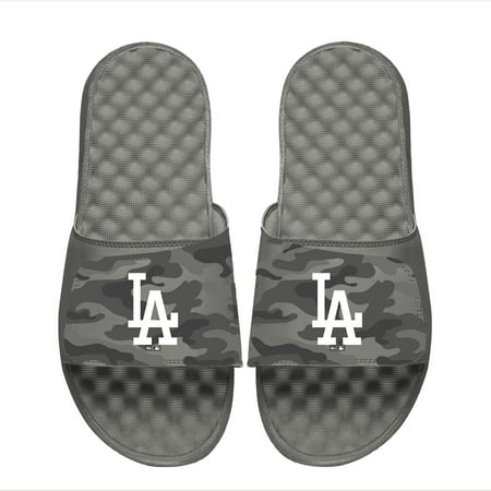 Men s ISlide Gray Los Angeles Dodgers Camo Slide Sandals