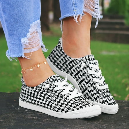 YTJX Women Ladies Fashion Casual Loafers Roman Cloth Shoes Canvas Shoes Sneakers