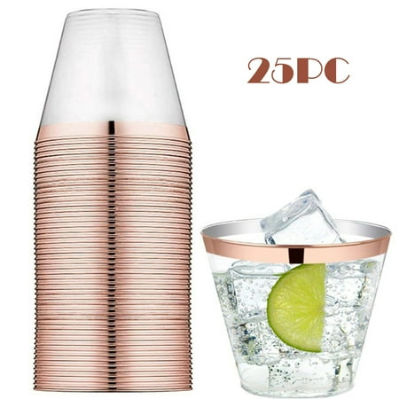 Tumbler Set for Kitchen 25 Pieces Transparent With Gold Edge Cups Drinking Cups For Party Wedding Camping Beach And Picnic
Tumbler Set for Kitchen 25 Pieces Transparent With Gold Edge Cups Drinking Cups For Party Wedding Camping Beach And Picnic