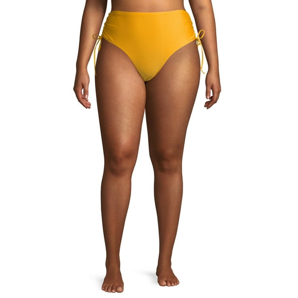 Time and Tru Women's Plus Size Cinch Tie Bikini Swimsuit Bottoms