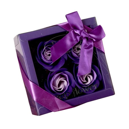Handmade Soap Flower Bouquet Roses Carnations Gift Box Wedding Home