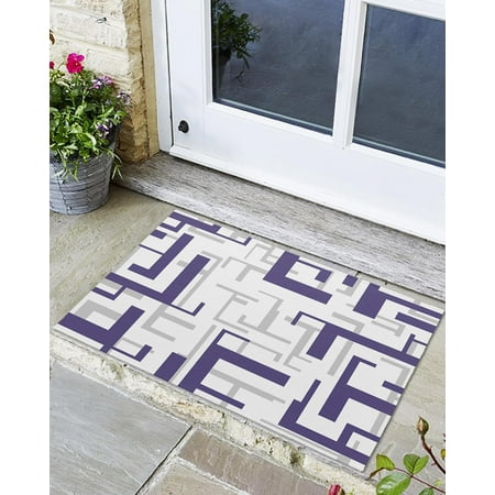 Indoor Outdoor Mats Modern Art Geometric Figures Purple and Grey Door Mat Non-Slip Absorbent Resist Dirt Entrance Mat Washable Welcome Mats for Entryway Low-Profile Floor Mats
Indoor Outdoor Mats Modern Art Geometric Figures Purple and Grey Door Mat Non-Slip Absorbent Resist Dirt Entrance Mat Washable Welcome Mats for Entryway Low-Profile Floor Mats