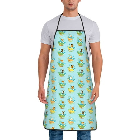Uemuo Doggy In Bubble Bath Printed Bib Apron Adjustable Water and Oil Resistant Cooking Kitchen Chef Apron for Women Men
Uemuo Doggy In Bubble Bath Printed Bib Apron Adjustable Water and Oil Resistant Cooking Kitchen Chef Apron for Women Men