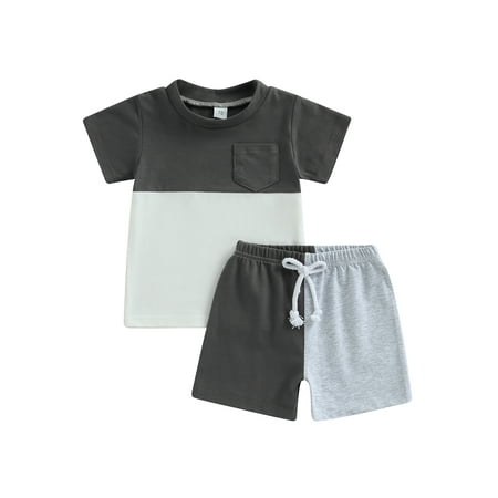Qtinghua Toddler Baby Boy Summer Clothes Short Sleeve Contrast Color T Shirt Tops Stretch Casual Rolled Shorts Set
Qtinghua Toddler Baby Boy Summer Clothes Short Sleeve Contrast Color T Shirt Tops Stretch Casual Rolled Shorts Set