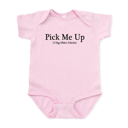 CafePress - PICK ME UP I DIG OLDER CHICKS Infant Bodysuit - Baby Light Bodysuit Size Newborn - 24 Months
CafePress - PICK ME UP I DIG OLDER CHICKS Infant Bodysuit - Baby Light Bodysuit Size Newborn - 24 Months