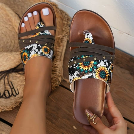 BRGZLK Women s New Trade Plus-size Retro Strap Patchwork Color Clip Toe Miter Beach Slippers
BRGZLK Women s New Trade Plus-size Retro Strap Patchwork Color Clip Toe Miter Beach Slippers