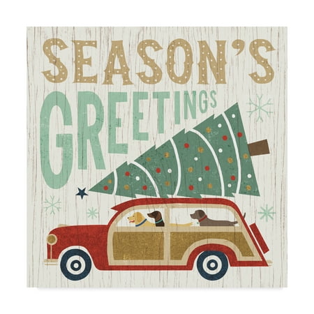 Trademark Fine Art 'Holiday on Wheels II' Canvas Art by Michael Mullan