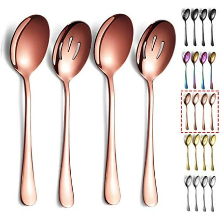 Rose Gold Serving Spoons 4 Pieces Kyraton Titanium Plating Serving Spoon Include 2 Serving Spoon And 2 Slotted Spoons Stainless Steel Serving Utensils Serving Set Packing of 4
Rose Gold Serving Spoons 4 Pieces Kyraton Titanium Plating Serving Spoon Include 2 Serving Spoon And 2 Slotted Spoons Stainless Steel Serving Utensils Serving Set Packing of 4