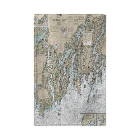 Betsy Drake KT13293BB Booth Bay, ME Nautical Map Kitchen Towel