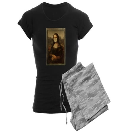 CafePress - Pandemic Mona Lisa Pajamas - Women s Dark Pajamas