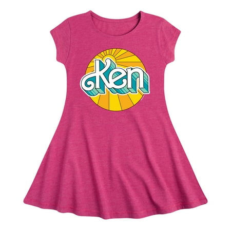 Barbie - Ken - Sun Shining Bright - Toddler And Youth Girls Fit And Flare Dress