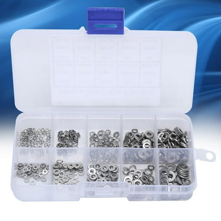 LHCER O Ring Metal Washer 500pcs M1.6 M2 M2.5 M3 M4 Stainless Steel Flat Washer & Spring Gasket Kit
LHCER O Ring Metal Washer 500pcs M1.6 M2 M2.5 M3 M4 Stainless Steel Flat Washer & Spring Gasket Kit